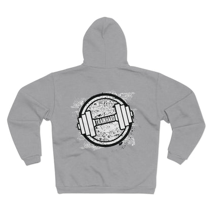 Train Hard Unisex Hooded Zip Sweatshirt | Fitness Motivation