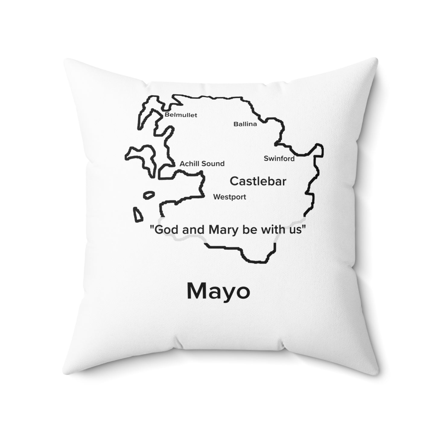 Mayo Spun Polyester Square Pillow White Edition 4 Sizes