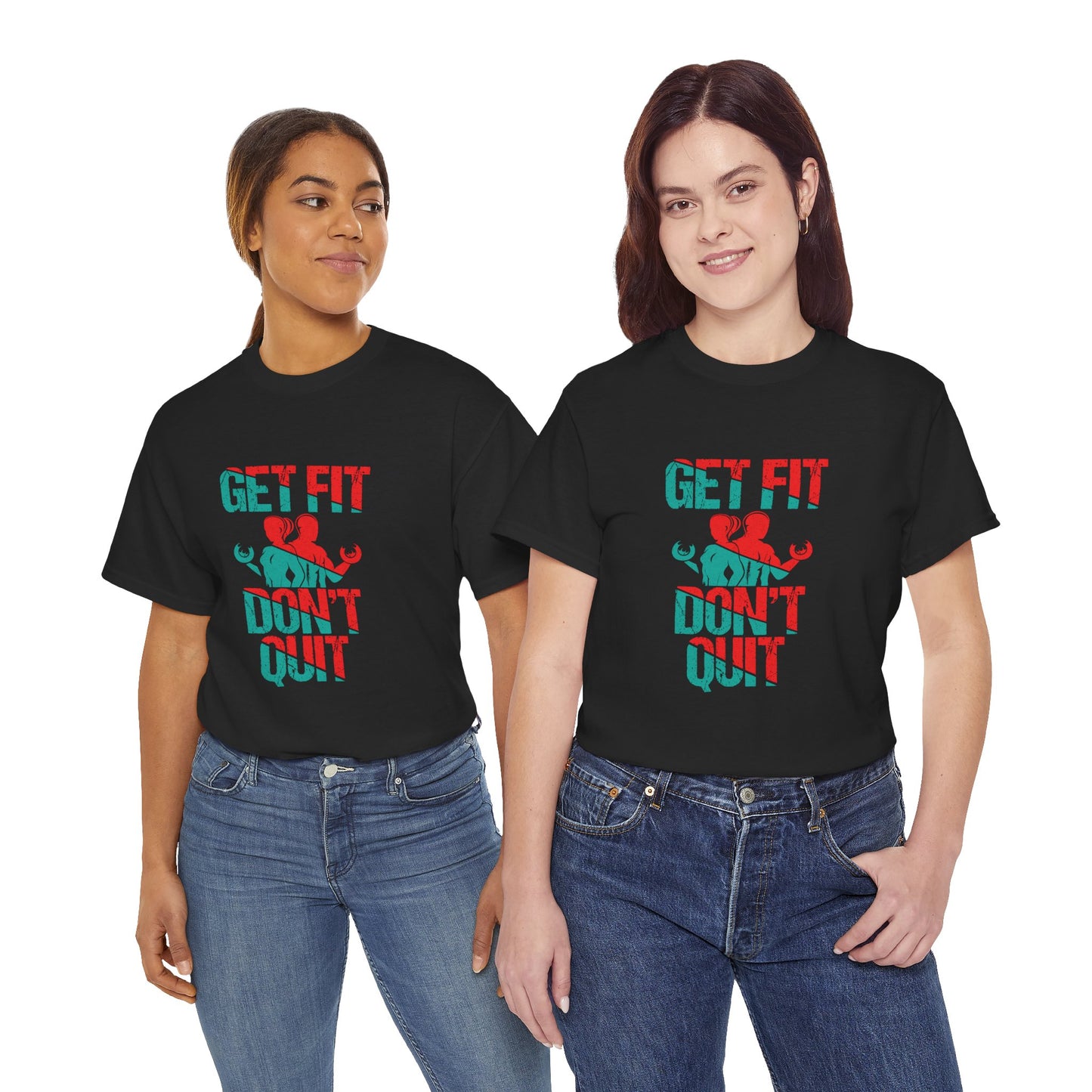 Motivational Fitness Tee - Get Fit Don't Quit