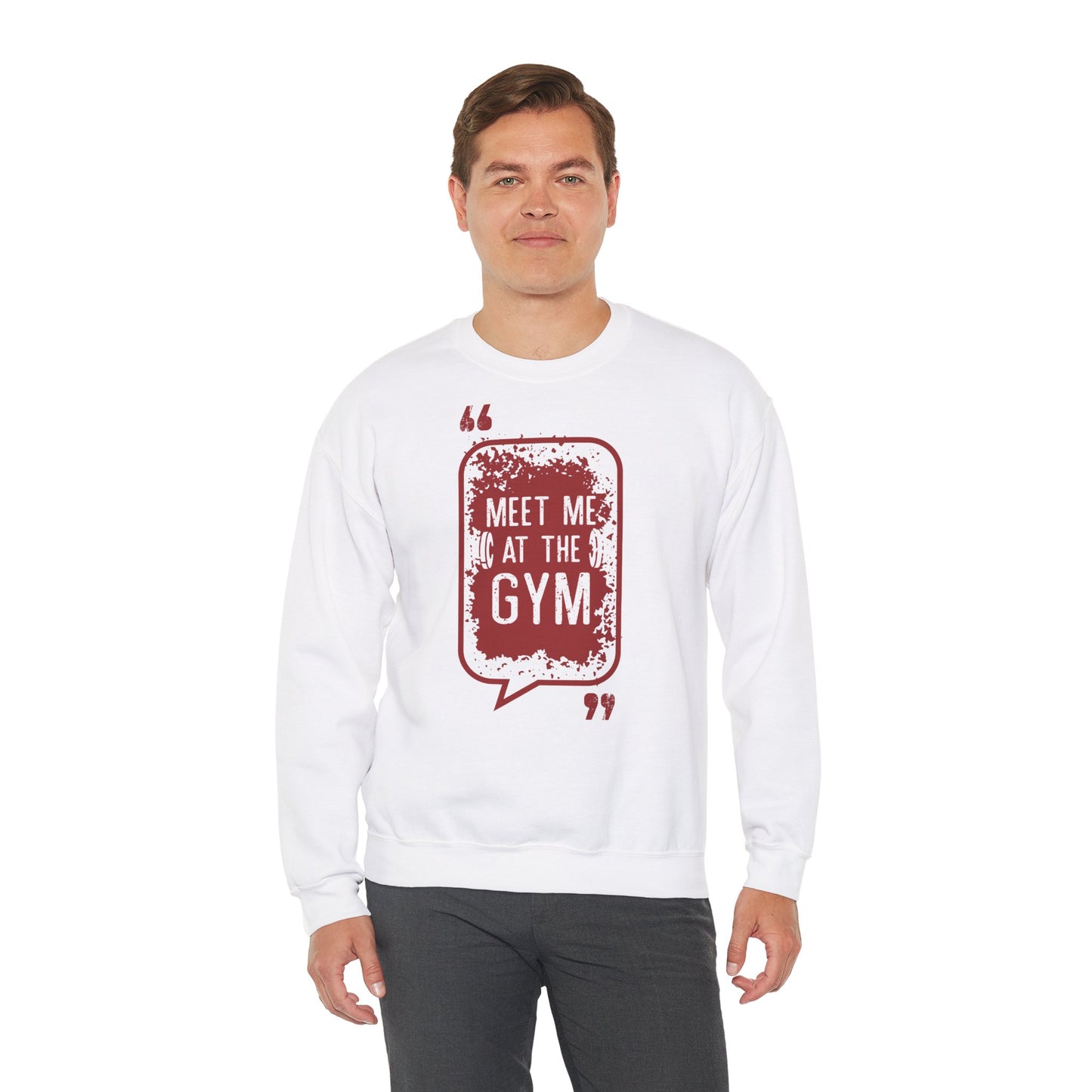 Motivational Gym Sweatshirt - Meet Me at the Gym Unisex Heavy Blend™ Crewneck