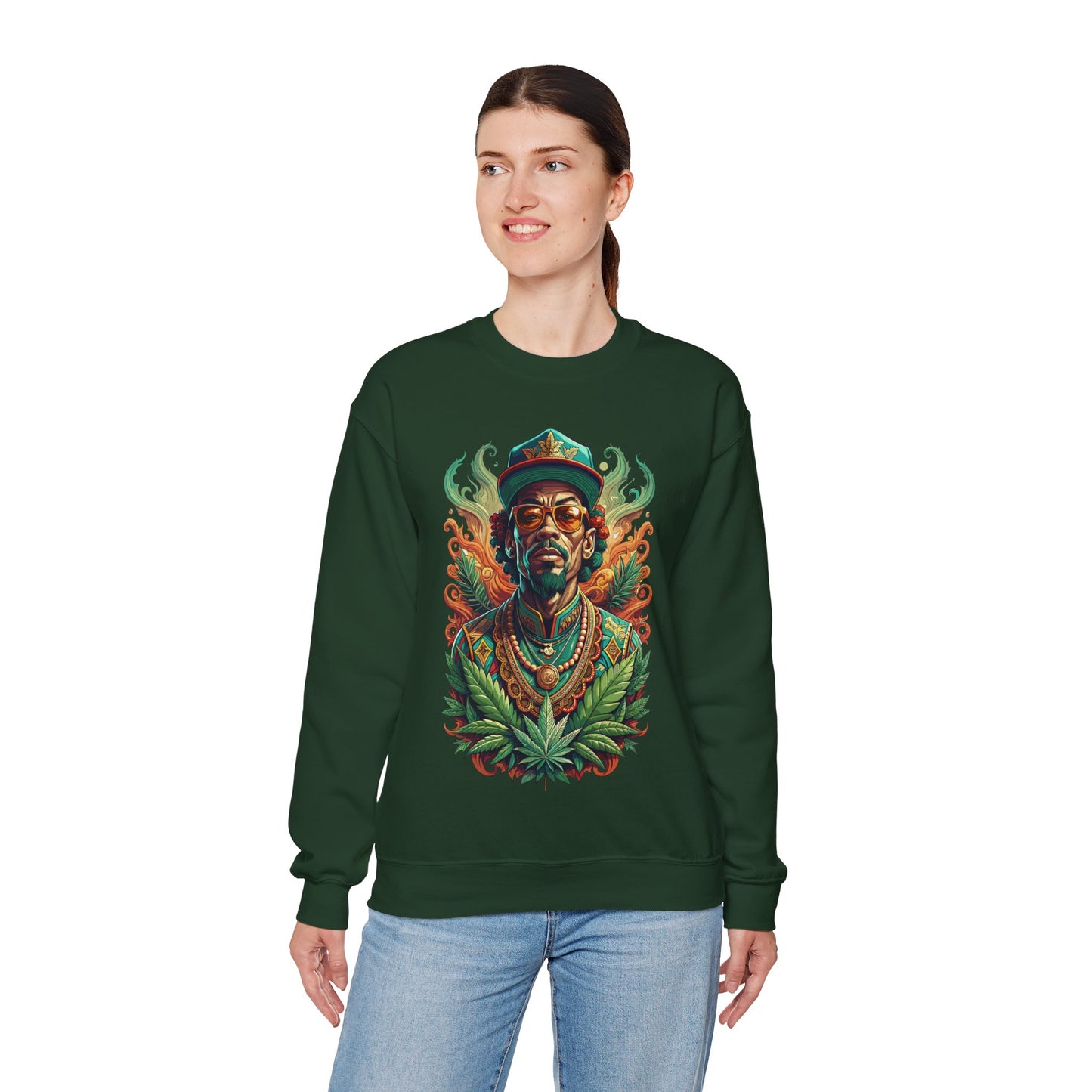 Reggae Lion — Rasta Portrait Graphic Sweatshirt