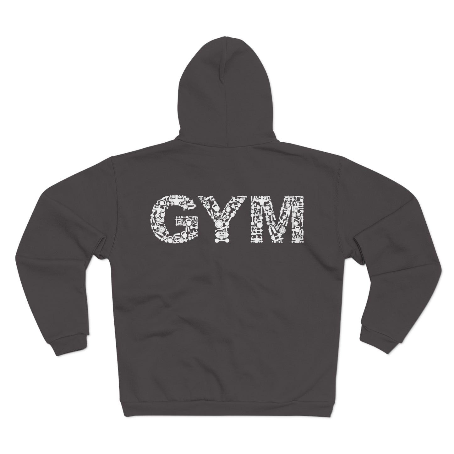 Unisex Zip Sweatshirt - 'GYM' Workout Hoodie for Fitness Lovers