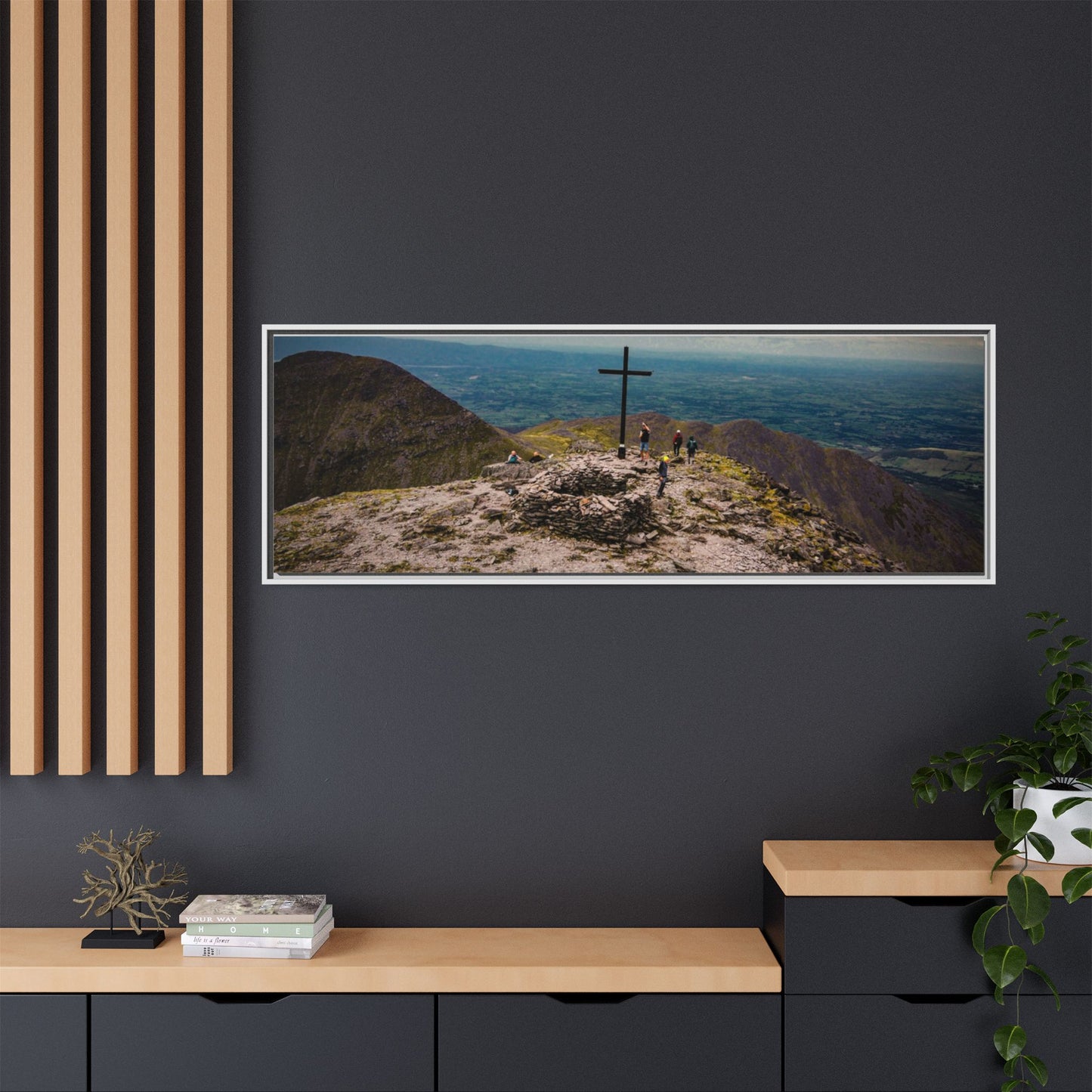 Carrauntoohil Summit Matte Canvas, Framed (Multi-color)