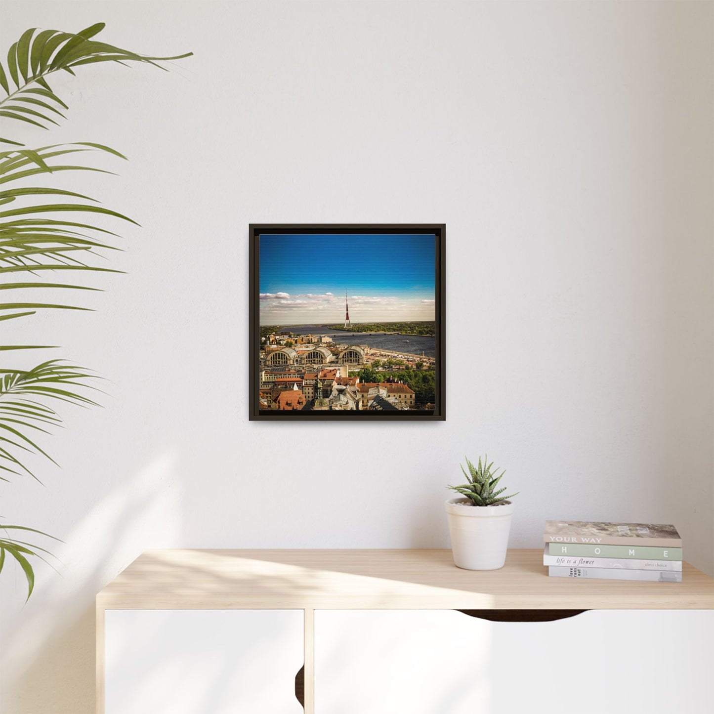 Riga TV Tower Matte Canvas, Framed (Multi-color)