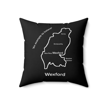 Wexford Spun Polyester Square Pillow Black Edition 4 Sizes