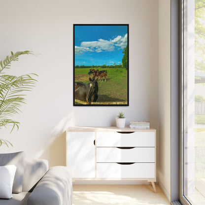 horses 2 Matte Canvas, Framed (Multi-color)