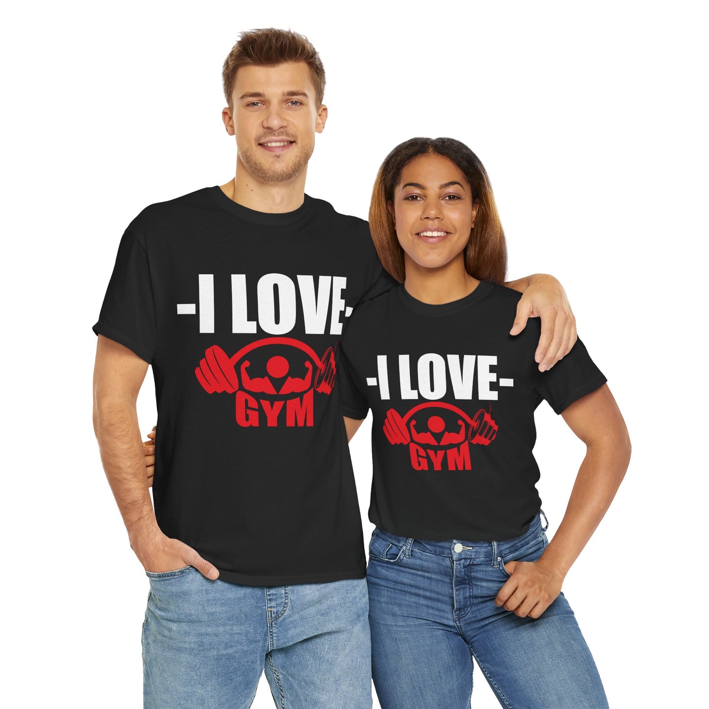 I Love Gym Unisex Heavy Cotton Tee - Perfect for Fitness Enthusiasts