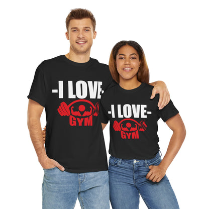 I Love Gym Unisex Heavy Cotton Tee - Perfect for Fitness Enthusiasts