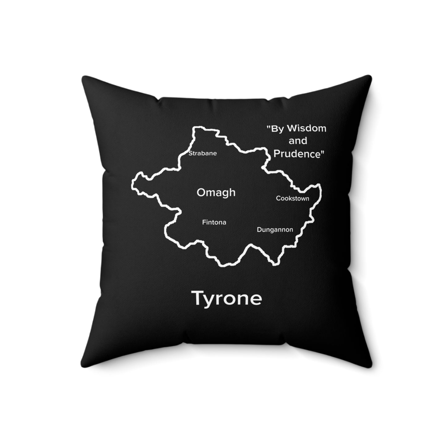 Tyrone Spun Polyester Square Pillow Black Edition 4 Sizes