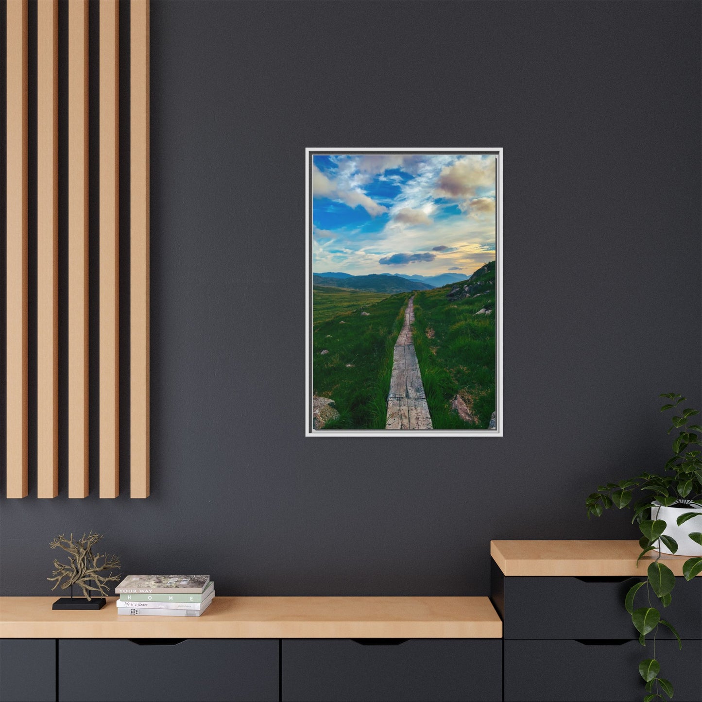 Torc Mountain Trail Matte Canvas, Framed (Multi-color)