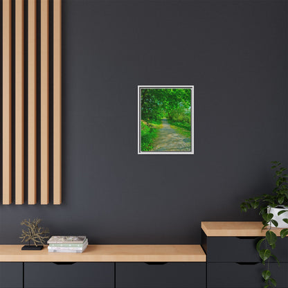 Listowel River Walk Matte Canvas, Framed (Multi-color)