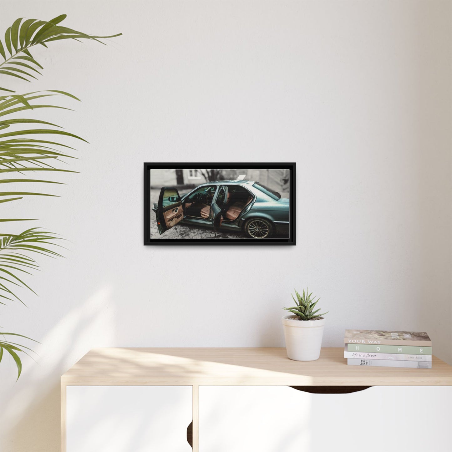 BMW 7 Matte Canvas, Framed (Multi-color)