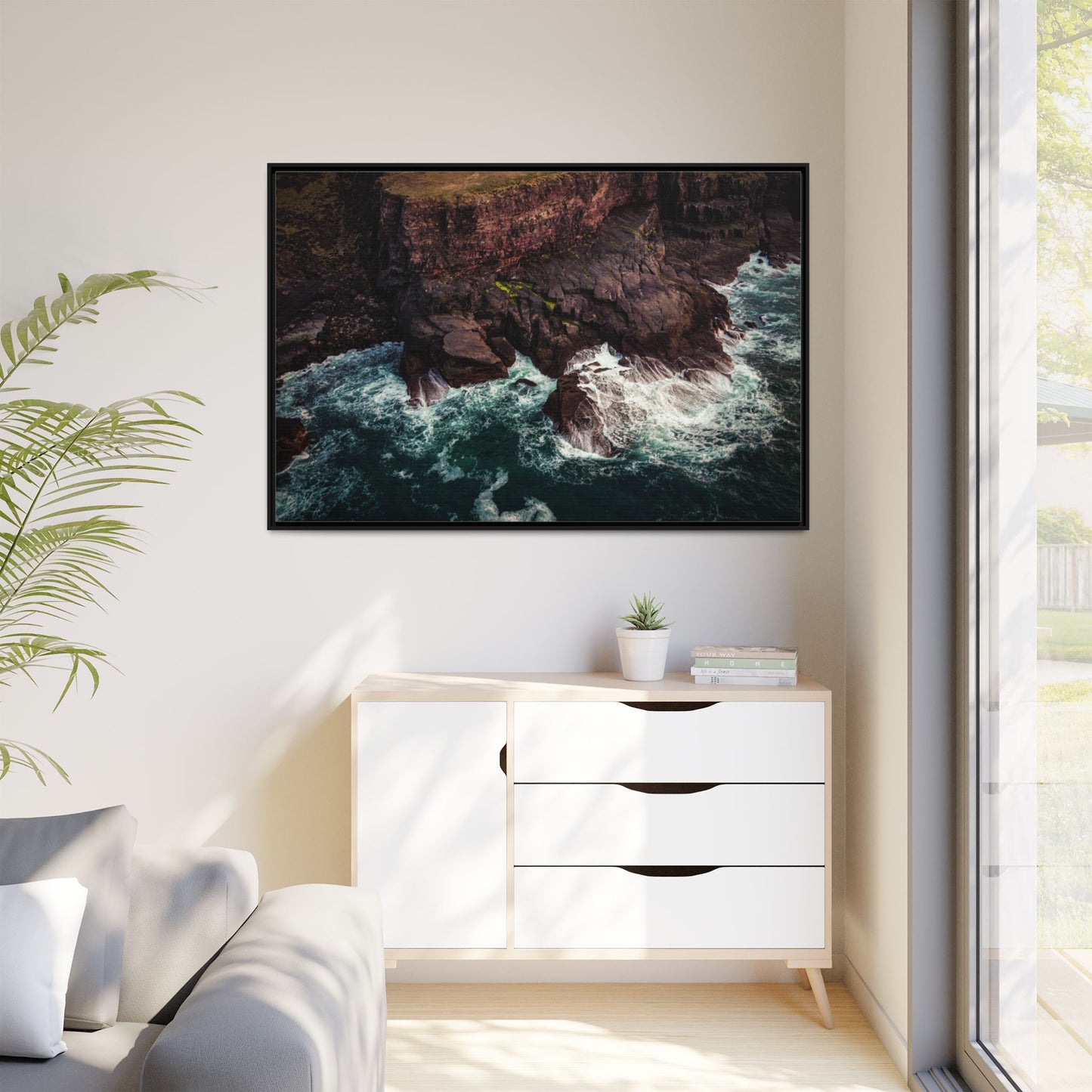 Kerry Head Matte Canvas, Framed (Multi-color)