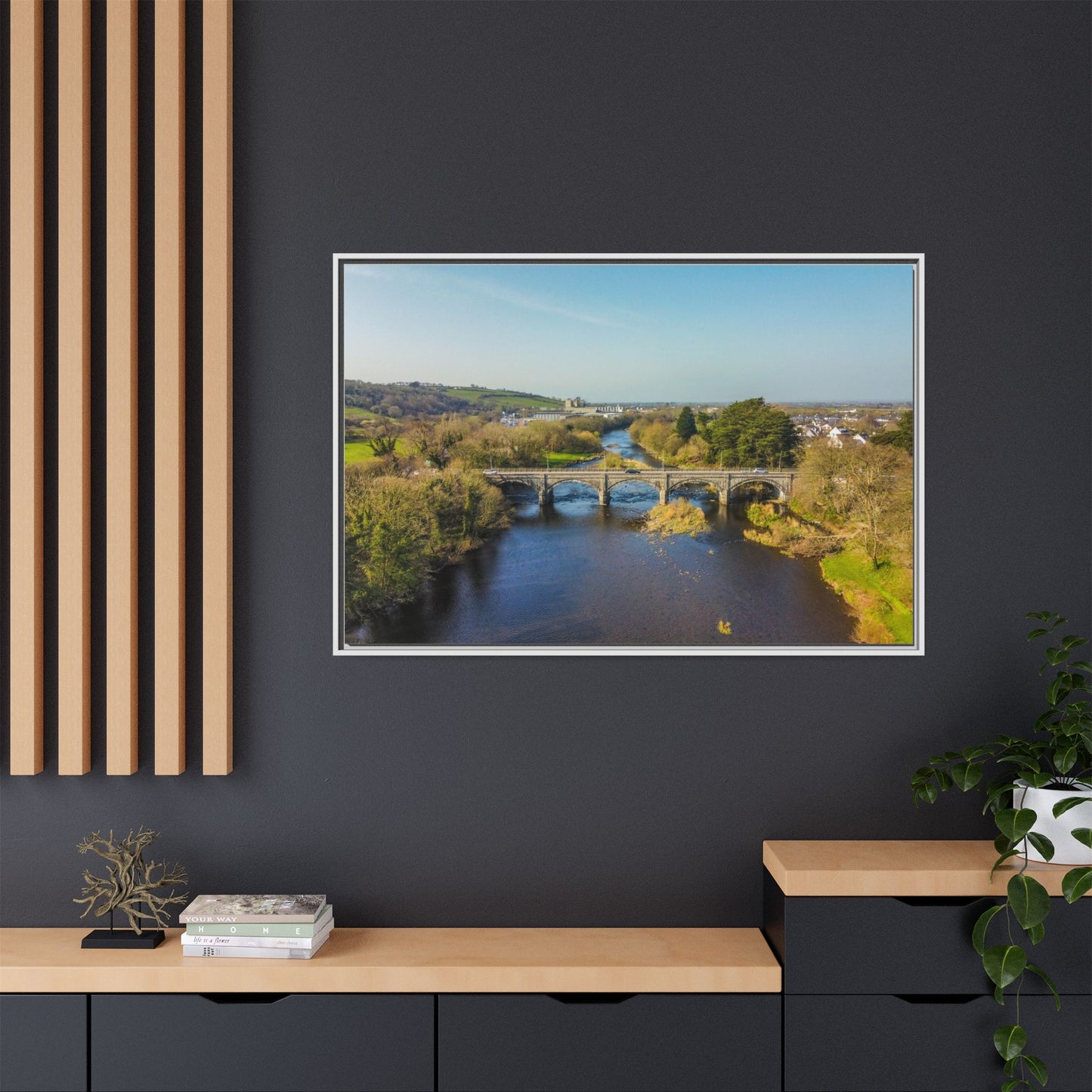 Listowel Bridge Matte Canvas, Framed (Multi-color)