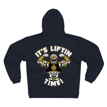 Unisex Hooded Zip Sweatshirt- "It's Liftin' Time!" Gym Motivation Hoodie