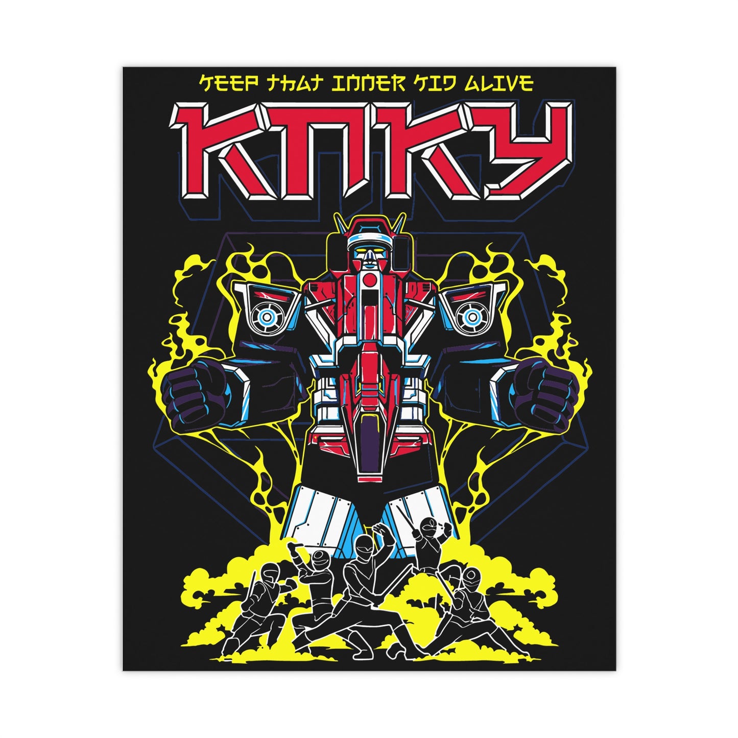 Retro Robot Art Poster - Keep That Inner Kid Alive - Matte Wall Décor
