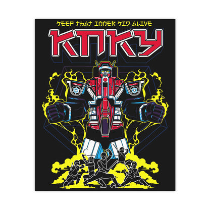 Retro Robot Art Poster - Keep That Inner Kid Alive - Matte Wall Décor