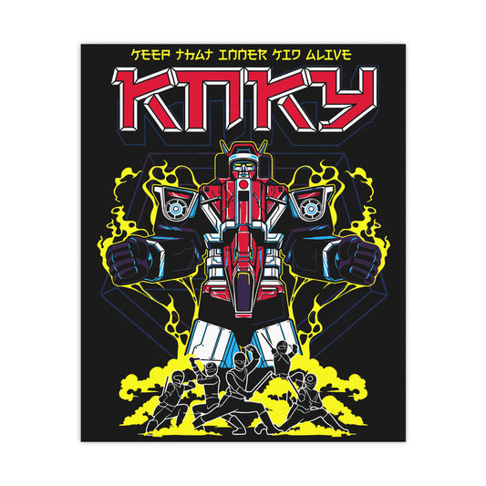 Retro Robot Art Poster - Keep That Inner Kid Alive - Matte Wall Décor