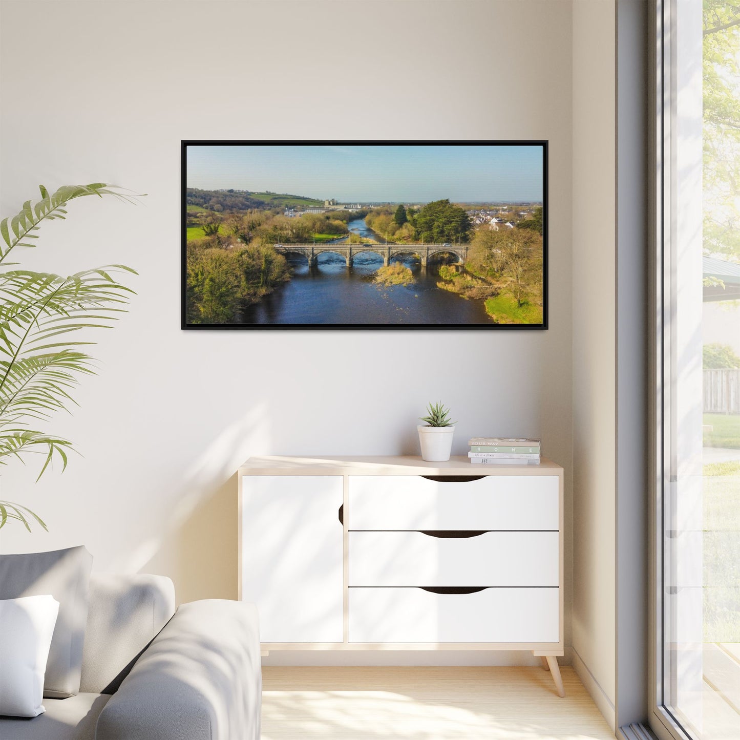 Listowel Bridge Matte Canvas, Framed (Multi-color)