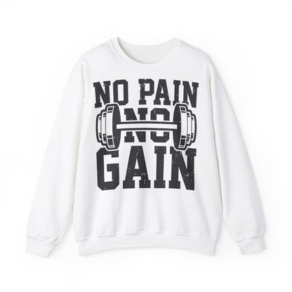 Unisex No Pain No Gain Crewneck Sweatshirt - Motivational Fitness Apparel