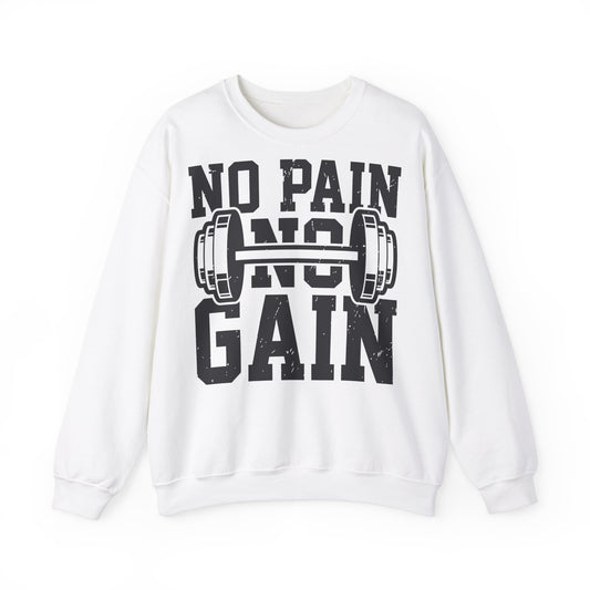Unisex No Pain No Gain Crewneck Sweatshirt - Motivational Fitness Apparel