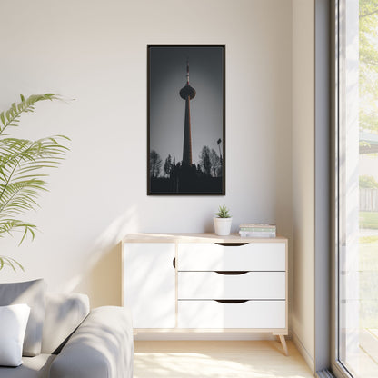 TV Tower Matte Canvas, Framed (Multi-color)
