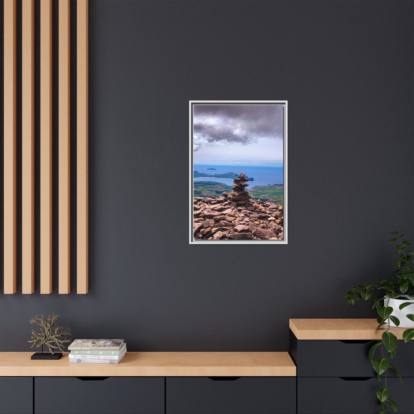 Mount Brandon Top Matte Canvas, Framed (Multi-color)