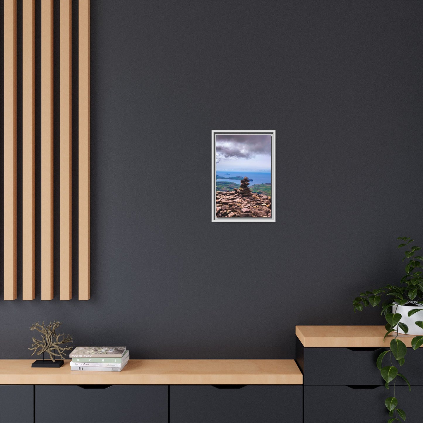 Mount Brandon Top Matte Canvas, Framed (Multi-color)