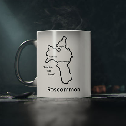 Roscommon Magic Mug: Color - Changing Coffee Cup with Artistic Map Design