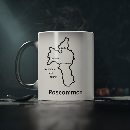 Roscommon Magic Mug: Color - Changing Coffee Cup with Artistic Map Design