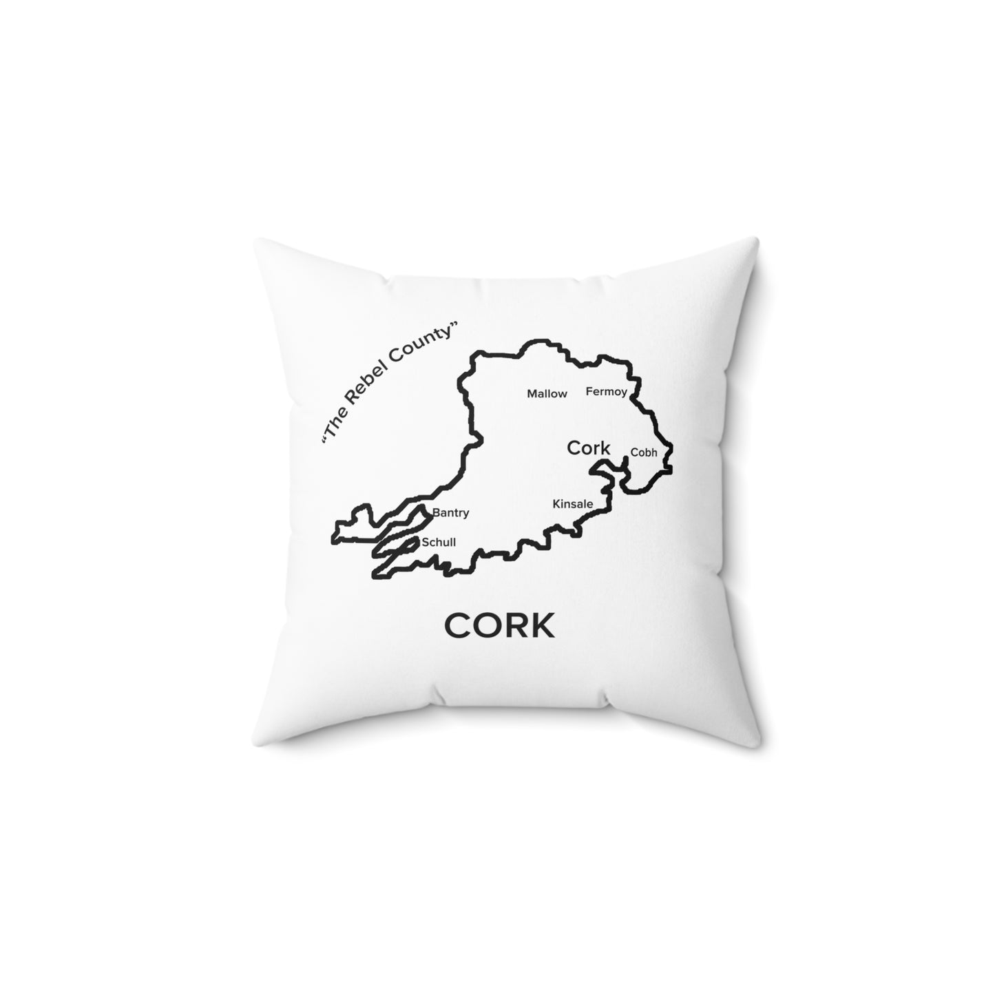 Cork Spun Polyester Square Pillow White Edition 4 Sizes