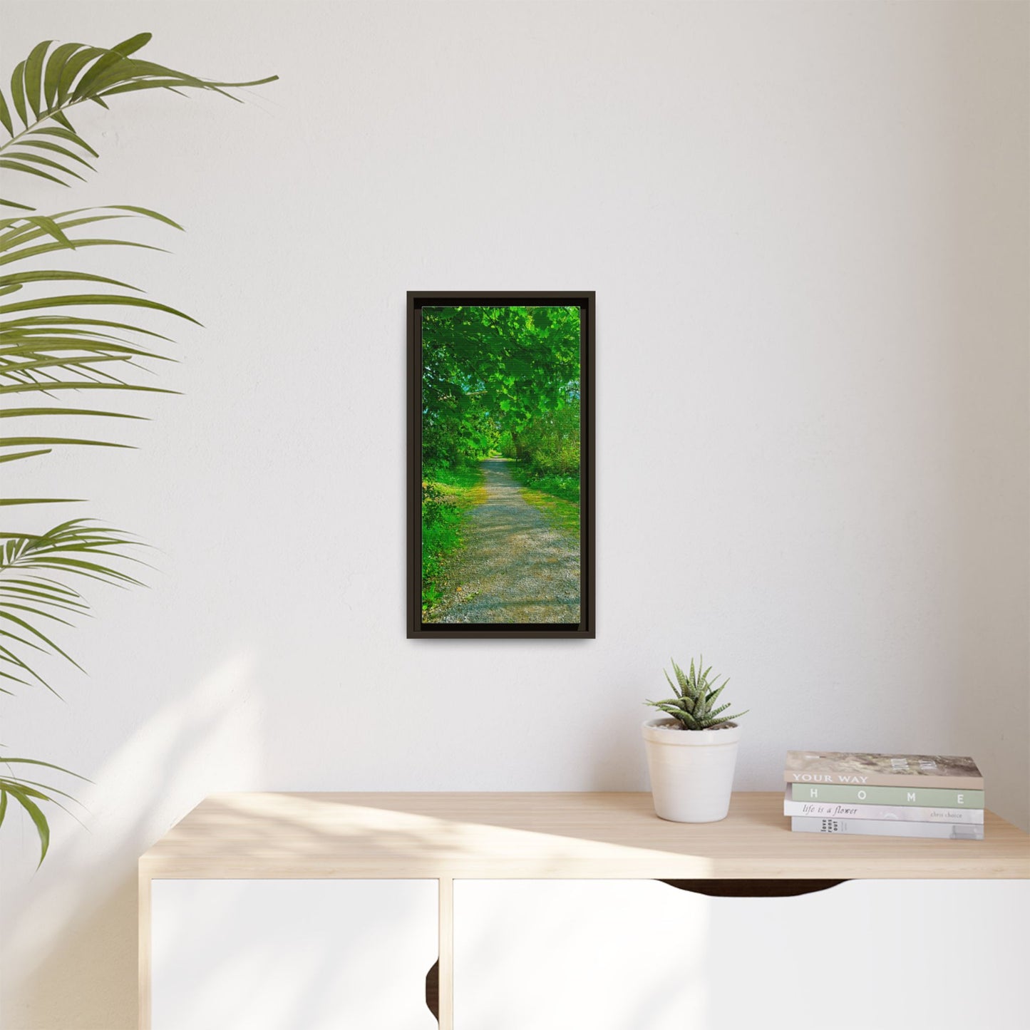 Listowel River Walk Matte Canvas, Framed (Multi-color)