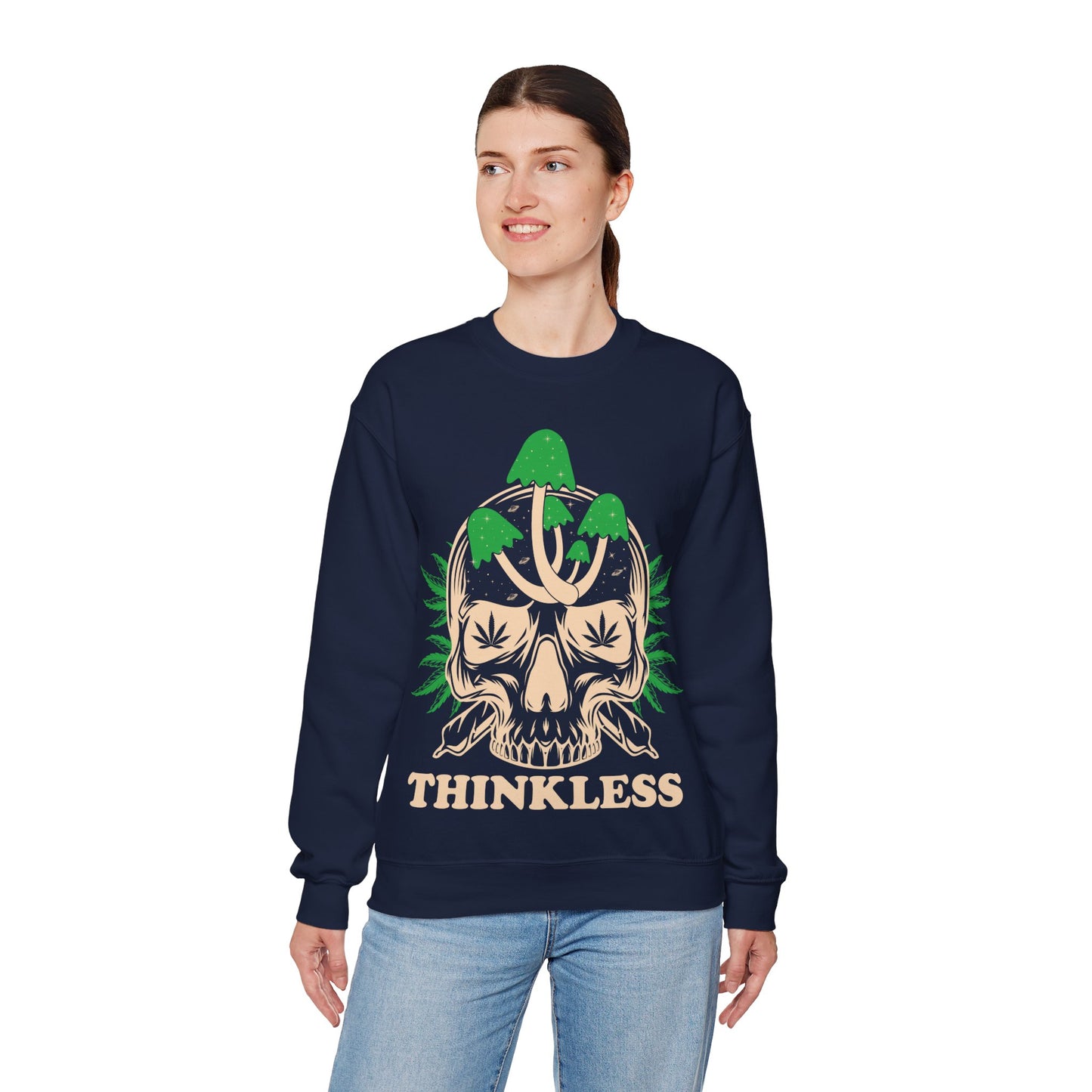 Mushroom Skull 'THINKLESS' Sweatshirt