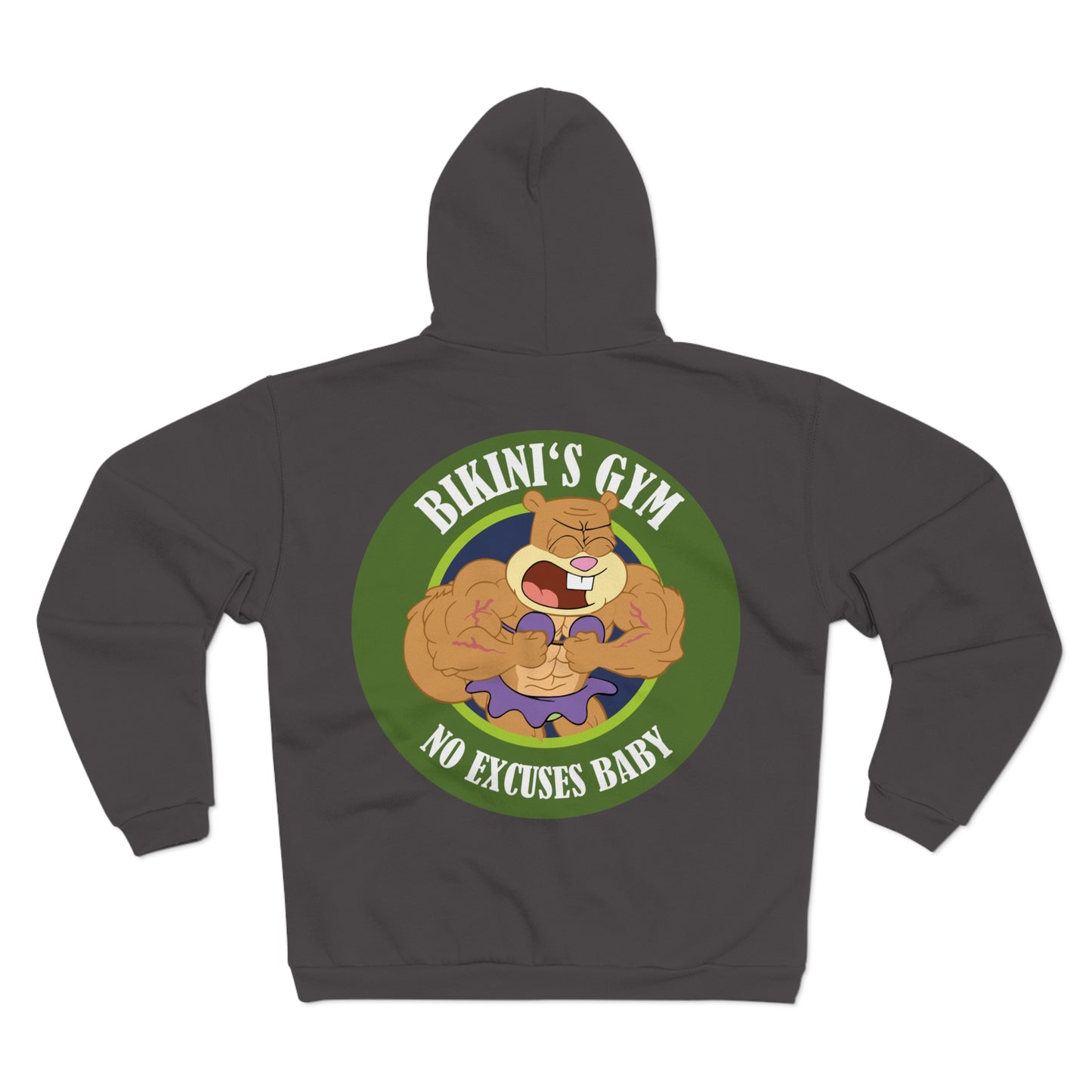Bikini's Gym No Excuses Hoodie - Unisex Zip Sweatshirt for Fitness Enthusiasts