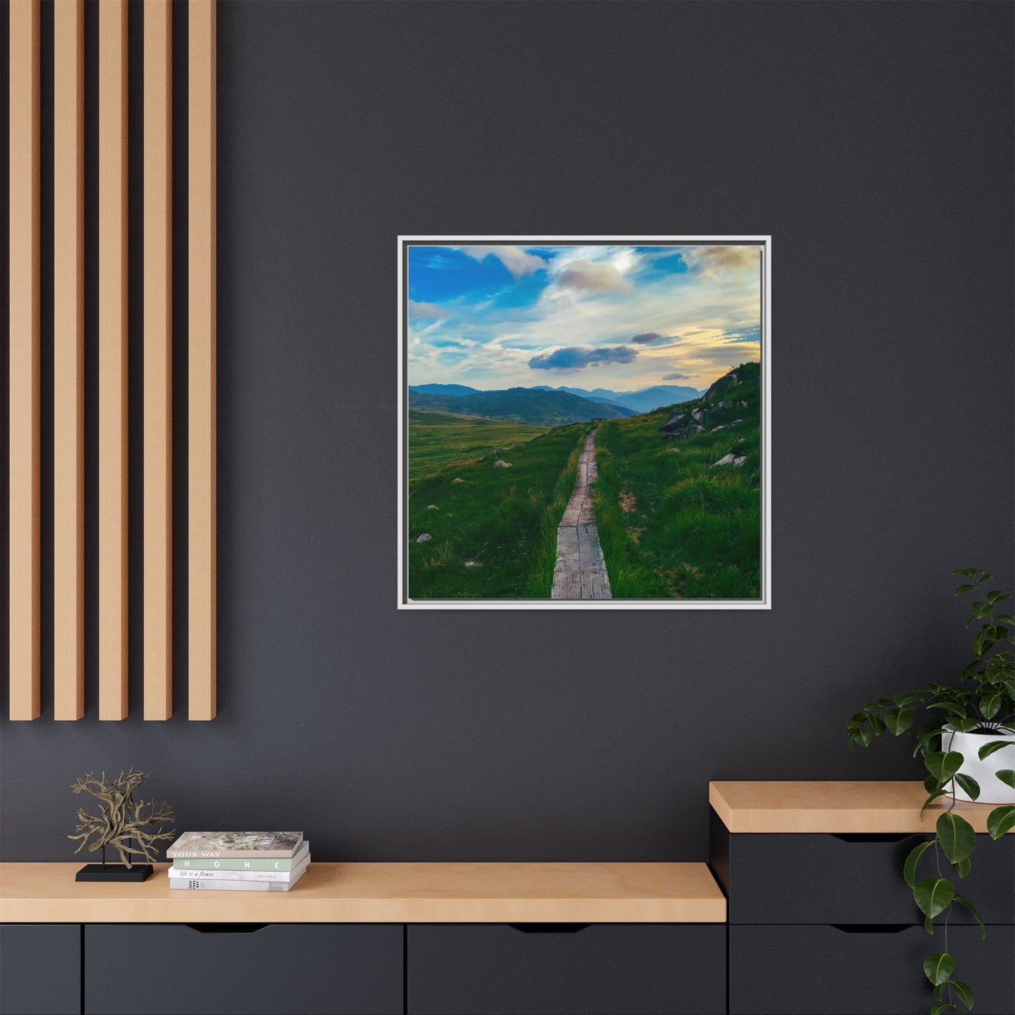 Torc Mountain Trail Matte Canvas, Framed (Multi-color)