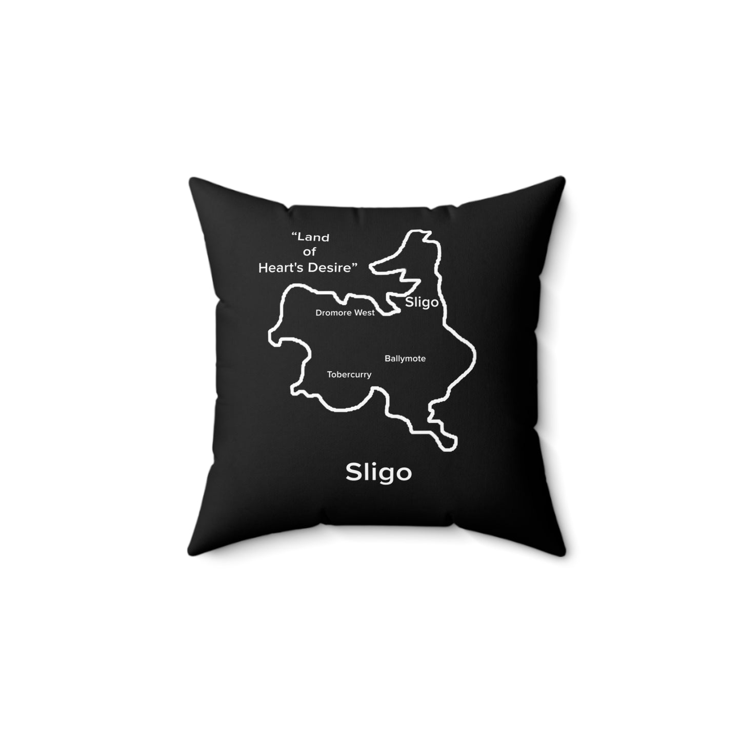 Sligo Spun Polyester Square Pillow Black Edition 4 Sizes