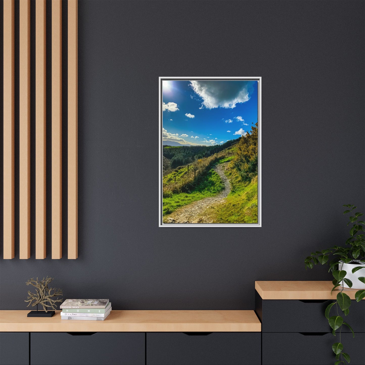 Glanageenty Forest Trail Matte Canvas, Framed (Multi-color)