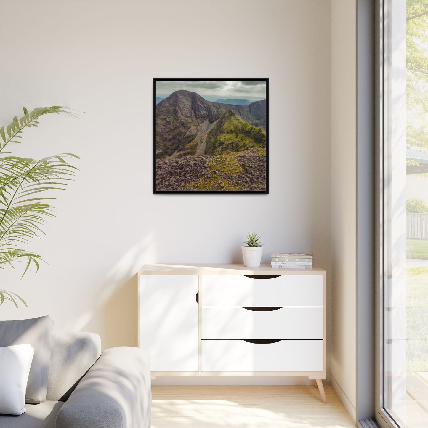 Halfway to Carrauntoohil Matte Canvas, Framed (Multi-color)
