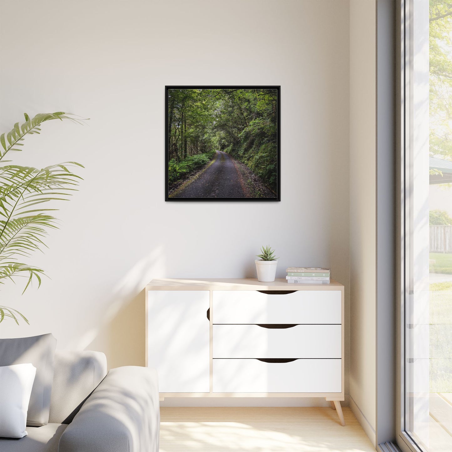 Glanageenty Forest Trail Matte Canvas, Framed (Multi-color)