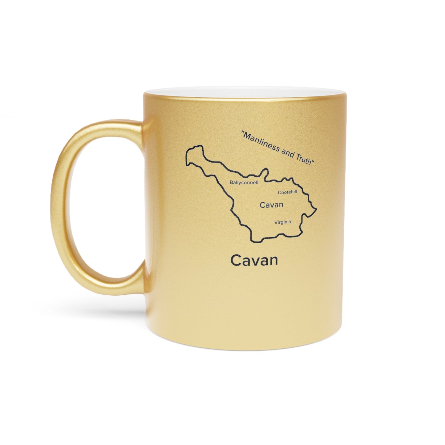 Cavan County Metallic Colour Mug - Silver/Gold - Perfect Gift for Coffee Lovers