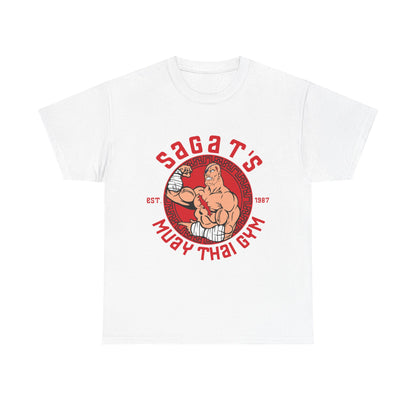 Sagat's Muay Thai Gym Unisex Heavy Cotton Tee - Established 1987 White