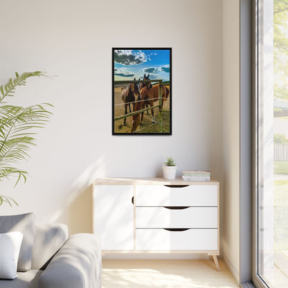 Horses Matte Canvas, Framed (Multi-color)