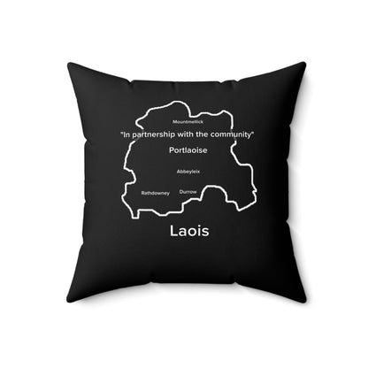 Laois Spun Polyester Square Pillow Black Edition 4 Sizes