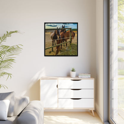 Horses Matte Canvas, Framed (Multi-color)