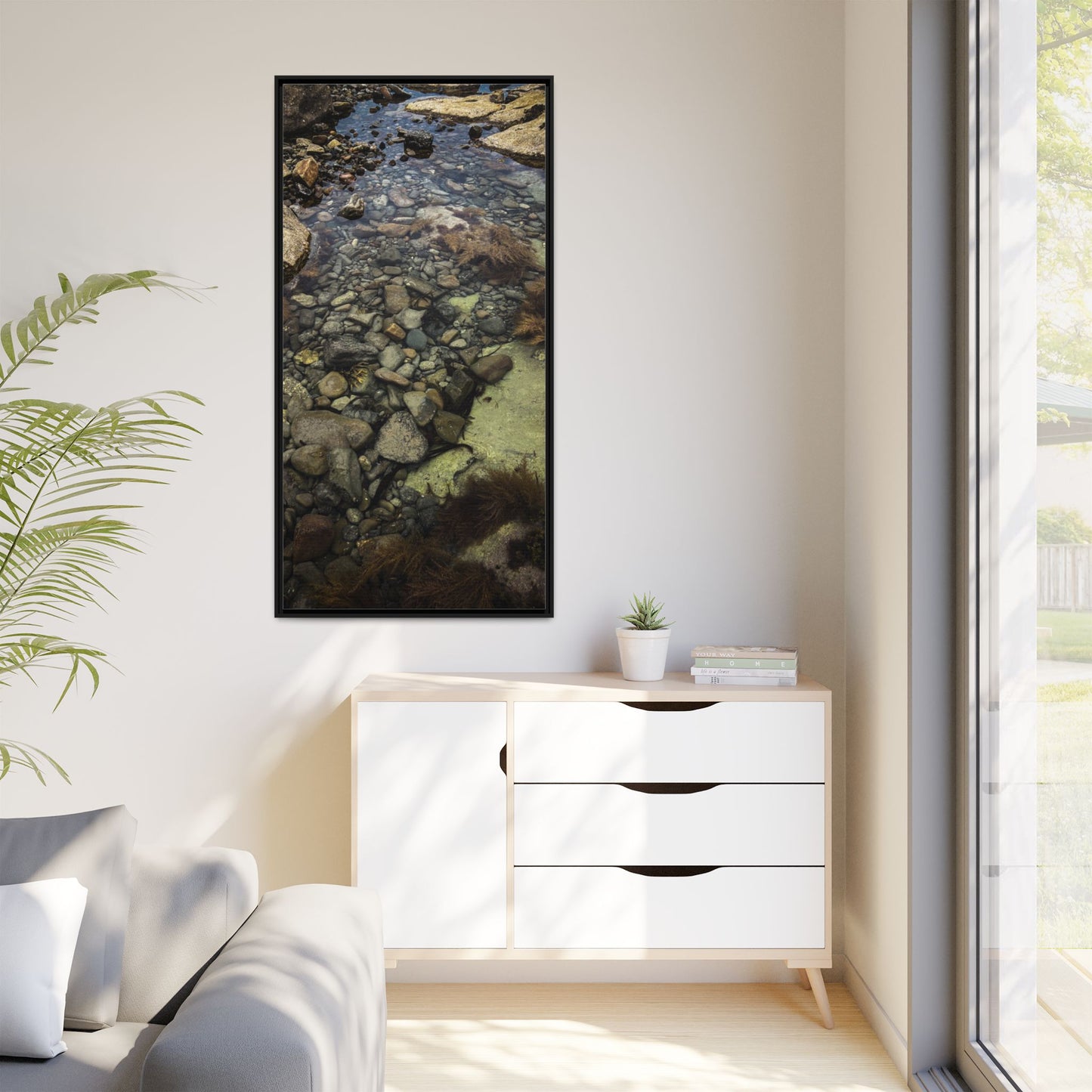 Rocks Matte Canvas, Framed (Multi-color)