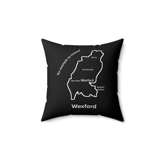 Wexford Spun Polyester Square Pillow Black Edition 2 Sizes