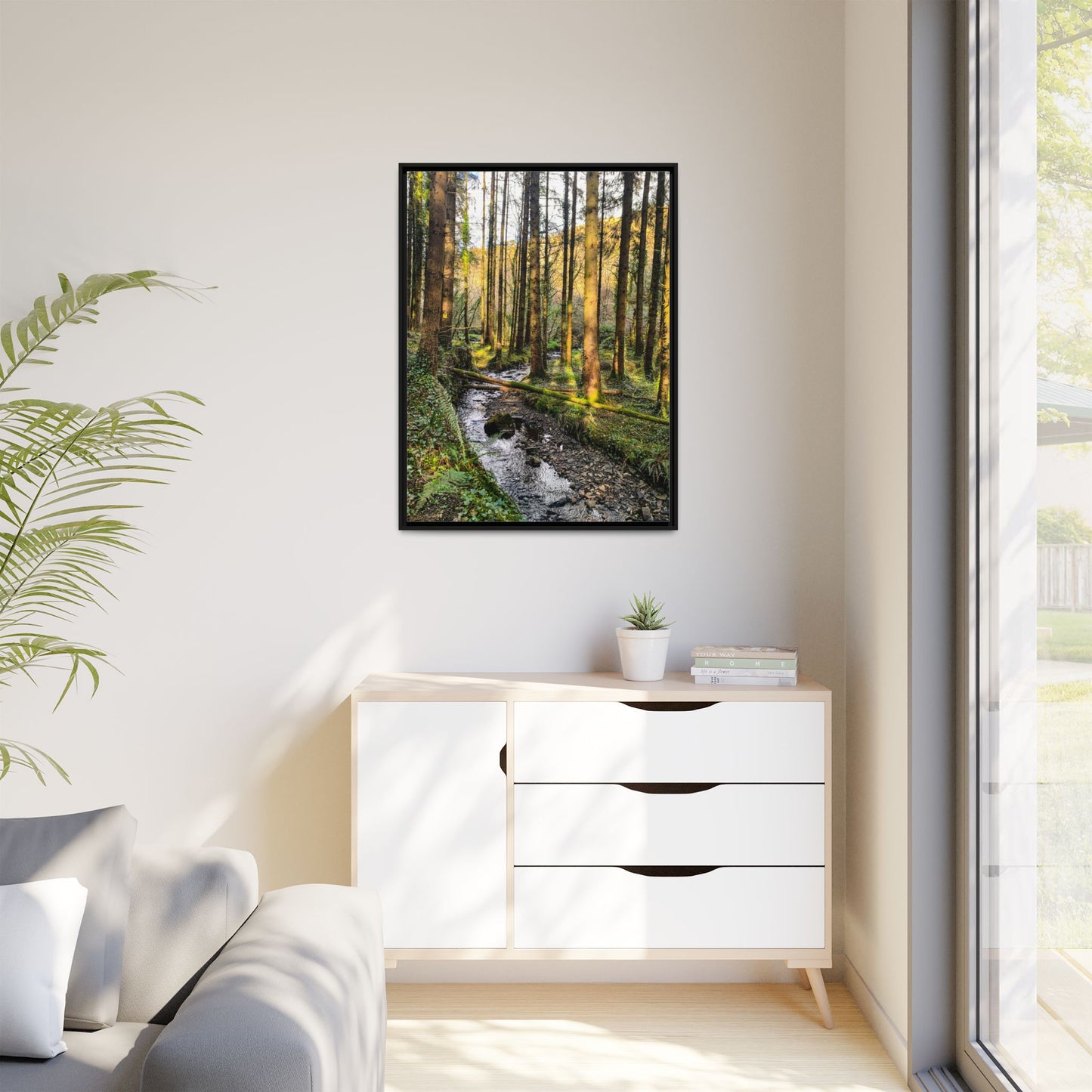 Glanageenty Forest Trail 2 Matte Canvas, Framed (Multi-color)