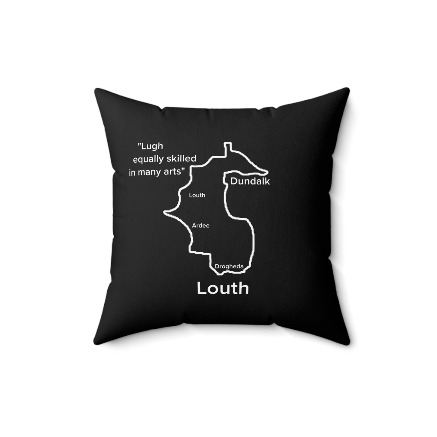 Louth Spun Polyester Square Pillow Black Edition 2 Sizes