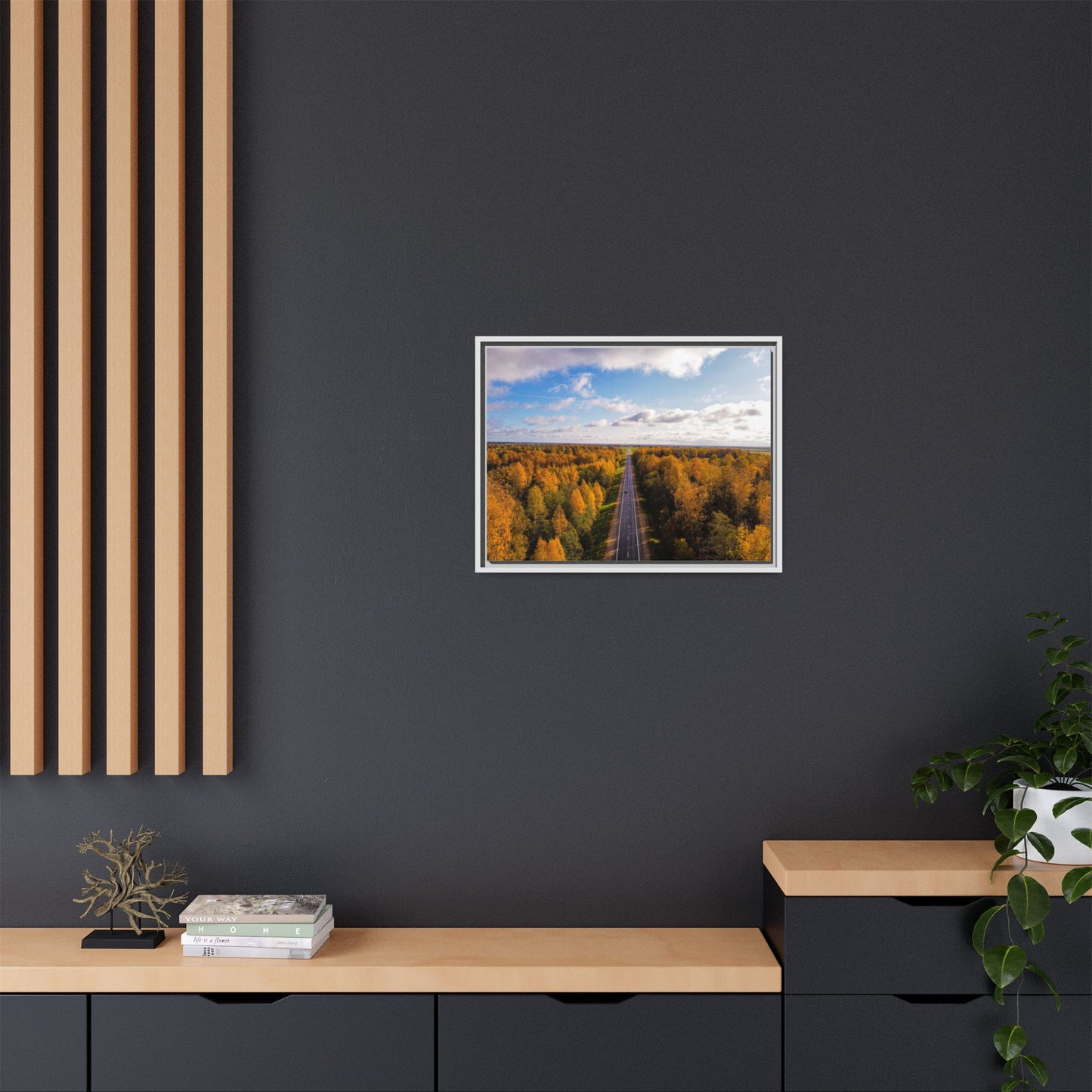 Somewhere In Lithuania Matte Canvas, Framed (Multi-color)