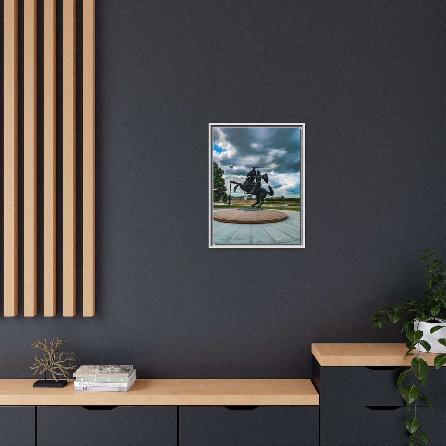 Kaunas Matte Canvas, Framed (Multi-color)